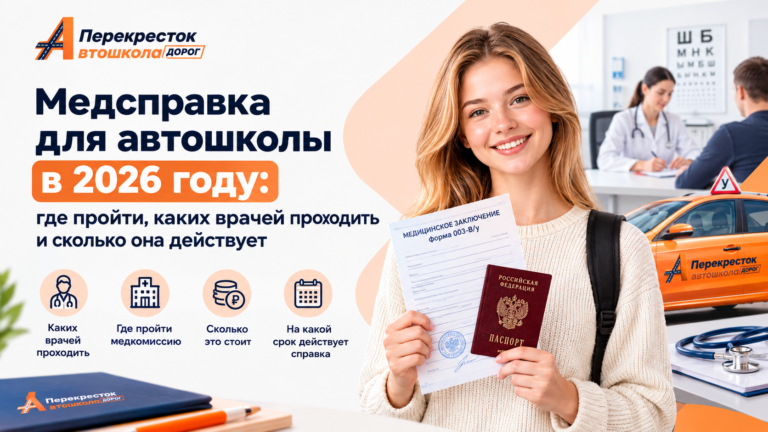 Медсправка для автошколы в 2026 году: где пройти, каких врачей проходить и сколько она действует